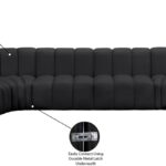 Arc 150" Vegan Leather Upholstered 8pc. Modular Sectional