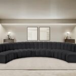 Arc 162" Vegan Leather Upholstered 8pc. Modular Sectional