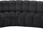 Arc 162" Vegan Leather Upholstered 8pc. Modular Sectional