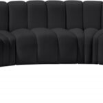 Arc 162" Vegan Leather Upholstered 8pc. Modular Sectional