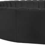 Arc 162" Vegan Leather Upholstered 8pc. Modular Sectional