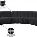 Arc 162" Vegan Leather Upholstered 8pc. Modular Sectional