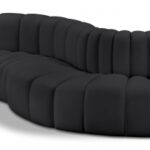 Arc 197" Vegan Leather Upholstered 8pc. Modular Sectional