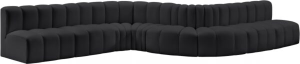 Arc 197" Vegan Leather Upholstered 8pc. Modular Sectional