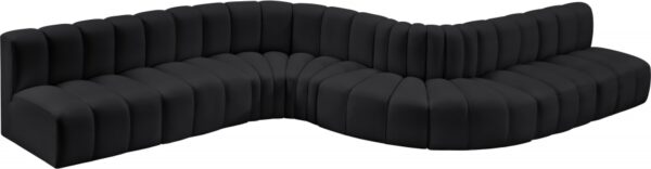 Arc 197" Vegan Leather Upholstered 8pc. Modular Sectional