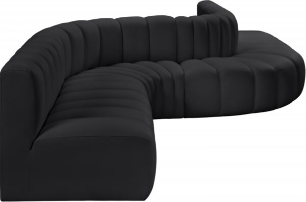 Arc 197" Vegan Leather Upholstered 8pc. Modular Sectional