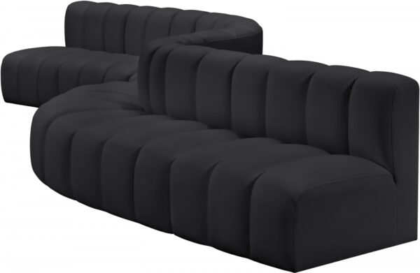 Arc 197" Vegan Leather Upholstered 8pc. Modular Sectional