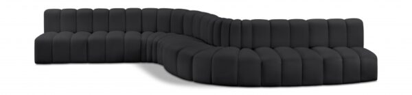Arc 197" Vegan Leather Upholstered 8pc. Modular Sectional