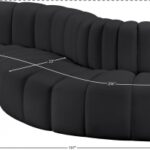 Arc 197" Vegan Leather Upholstered 8pc. Modular Sectional