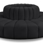 Arc 90" Vegan Leather Upholstered 8pc. Modular Sectional