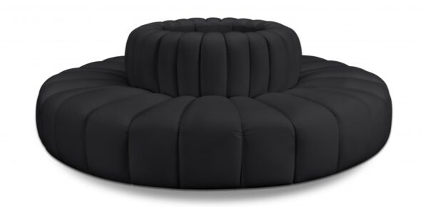 Arc 90" Vegan Leather Upholstered 8pc. Modular Sectional