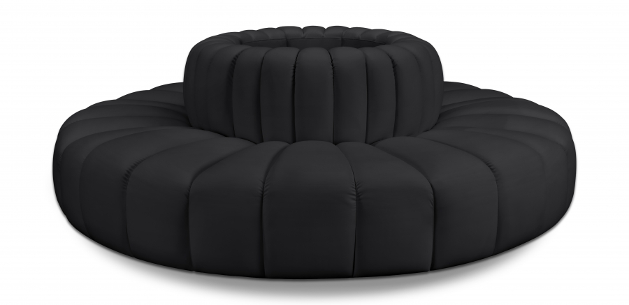 Arc 90" Vegan Leather Upholstered 8pc. Modular Sectional