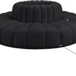 Arc 90" Vegan Leather Upholstered 8pc. Modular Sectional