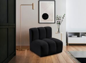Arc Vegan Leather Upholstered Straight Modular Chair