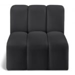 Arc Vegan Leather Upholstered Straight Modular Chair