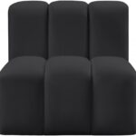 Arc Vegan Leather Upholstered Straight Modular Chair