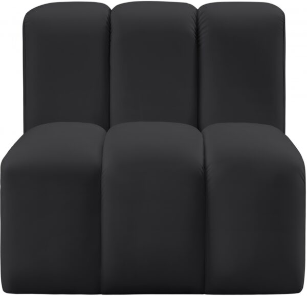 Arc Vegan Leather Upholstered Straight Modular Chair