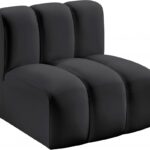 Arc Vegan Leather Upholstered Straight Modular Chair