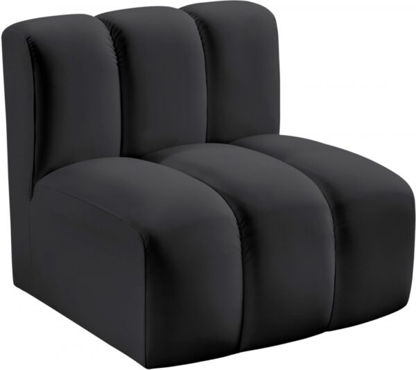 Arc Vegan Leather Upholstered Straight Modular Chair
