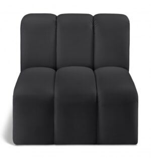 Arc Vegan Leather Upholstered Straight Modular Chair