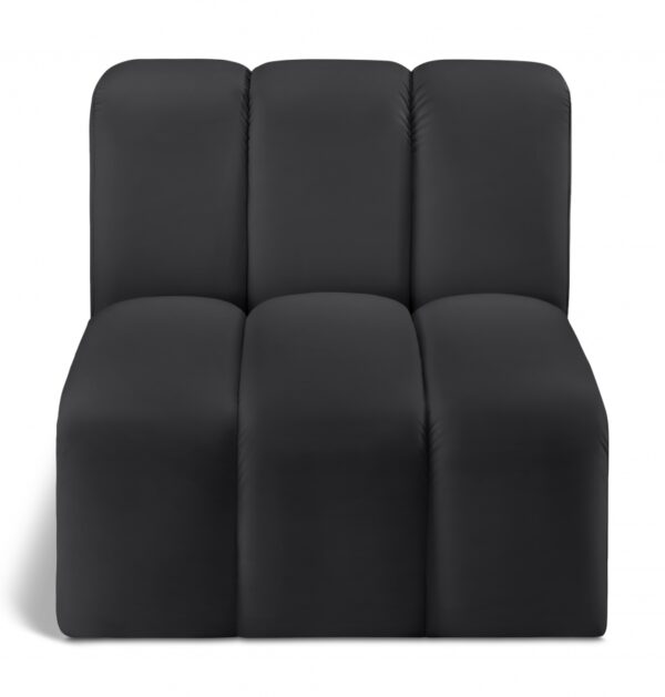 Arc Vegan Leather Upholstered Straight Modular Chair