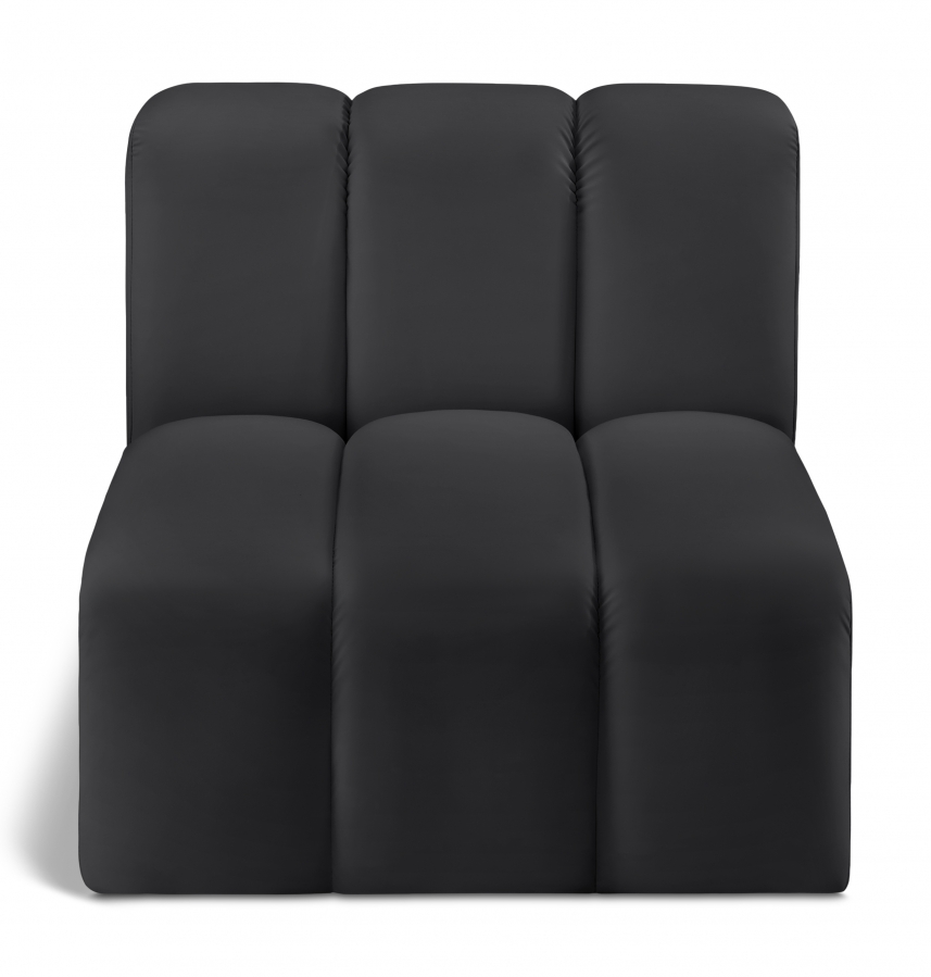 Arc Vegan Leather Upholstered Straight Modular Chair