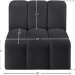 Arc Vegan Leather Upholstered Straight Modular Chair