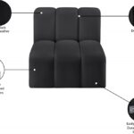 Arc Vegan Leather Upholstered Straight Modular Chair