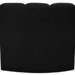 Arc Boucle Fabric Upholstered Curved Corner Modular Chair