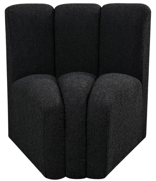 Arc Boucle Fabric Upholstered Curved Corner Modular Chair