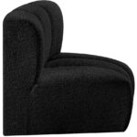 Arc Boucle Fabric Upholstered Curved Corner Modular Chair