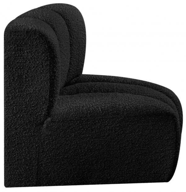 Arc Boucle Fabric Upholstered Curved Corner Modular Chair