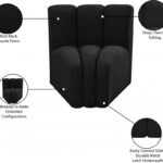 Arc Boucle Fabric Upholstered Curved Corner Modular Chair
