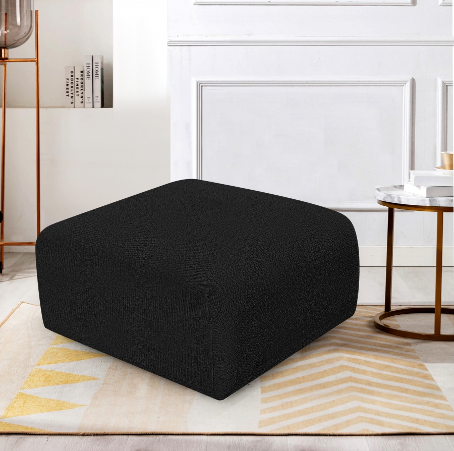 Arc Boucle Fabric Upholstered Modular Ottoman