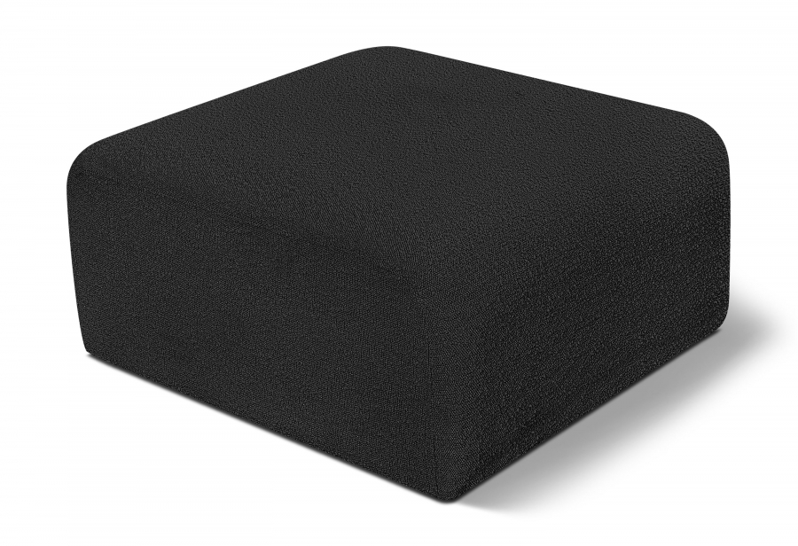 Arc Boucle Fabric Upholstered Modular Ottoman