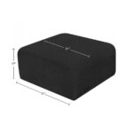 Arc Boucle Fabric Upholstered Modular Ottoman