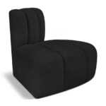 Arc Boucle Fabric Upholstered Reverse Corner Modular Chair