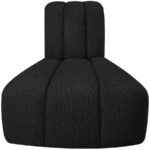 Arc Boucle Fabric Upholstered Reverse Corner Modular Chair