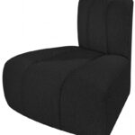 Arc Boucle Fabric Upholstered Reverse Corner Modular Chair