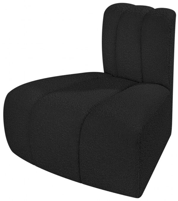 Arc Boucle Fabric Upholstered Reverse Corner Modular Chair
