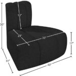 Arc Boucle Fabric Upholstered Reverse Corner Modular Chair