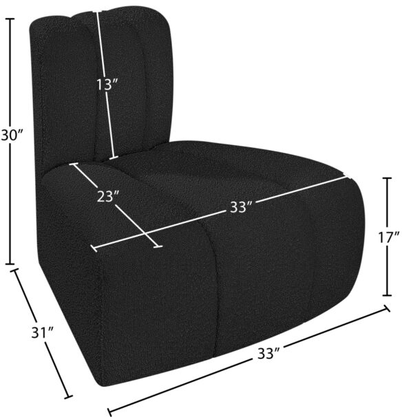 Arc Boucle Fabric Upholstered Reverse Corner Modular Chair