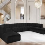 Arc 161" Boucle Fabric Upholstered 10pc. Modular Sectional