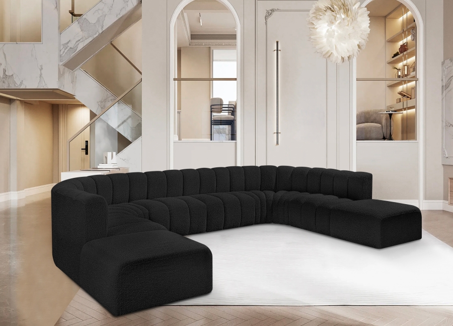 Arc 161" Boucle Fabric Upholstered 10pc. Modular Sectional
