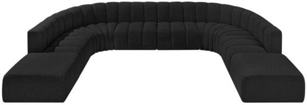 Arc 161" Boucle Fabric Upholstered 10pc. Modular Sectional