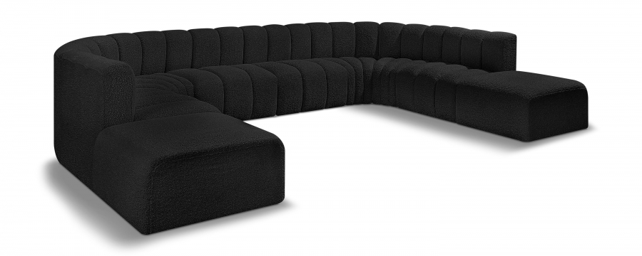Arc 161" Boucle Fabric Upholstered 10pc. Modular Sectional