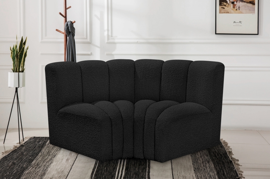 Arc 60" Boucle Fabric Upholstered 2pc. Modular Sectional