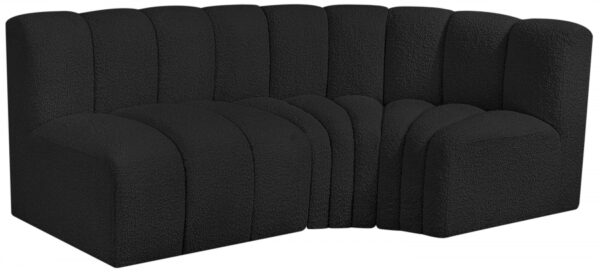 Arc 84" Boucle Fabric Upholstered 3pc. Modular Sectional