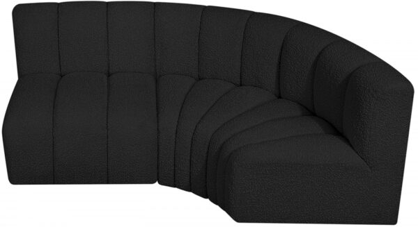 Arc 84" Boucle Fabric Upholstered 3pc. Modular Sectional