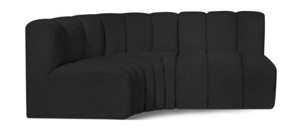 Arc 84" Boucle Fabric Upholstered 3pc. Modular Sectional